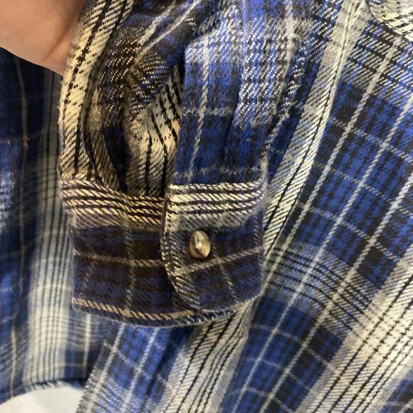 vintage weargaurd plaid red long sleeve button up shirt work outdoor Blue Warm - Picture 11 of 15